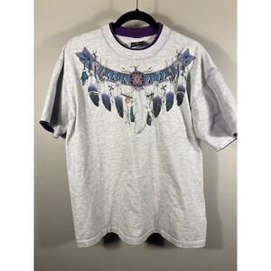 VTG 90s 1992 Navajo Tribal Indian Double Collar/Sleeves Signal Sports Large (A)